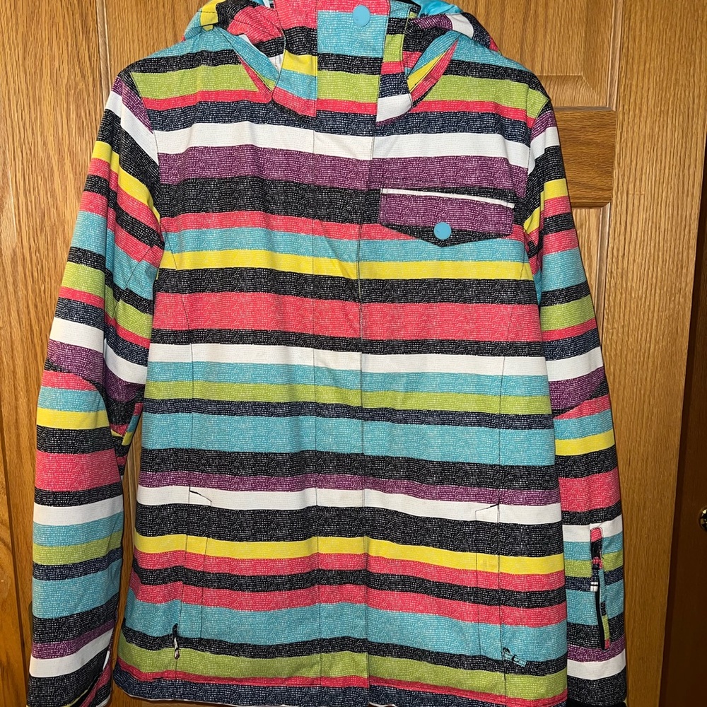 Roxy Multicolor Striped Ski Jacket